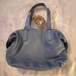 Fossil Navy Leather Bag